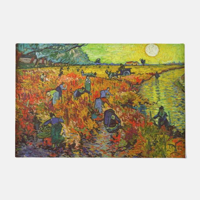 Tapete Vincent van Gogh - O Vineyard Vermelho (Frente)