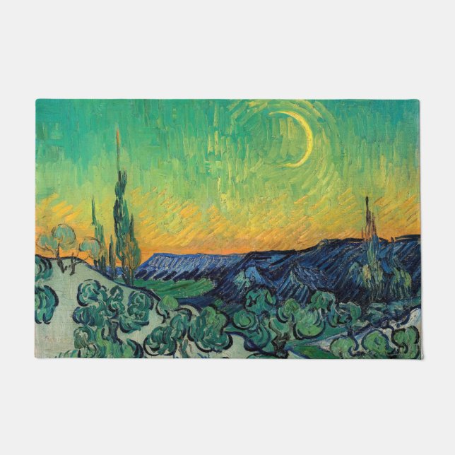 Tapete Vincent van Gogh - Paisagem lunática com Casal (Frente)