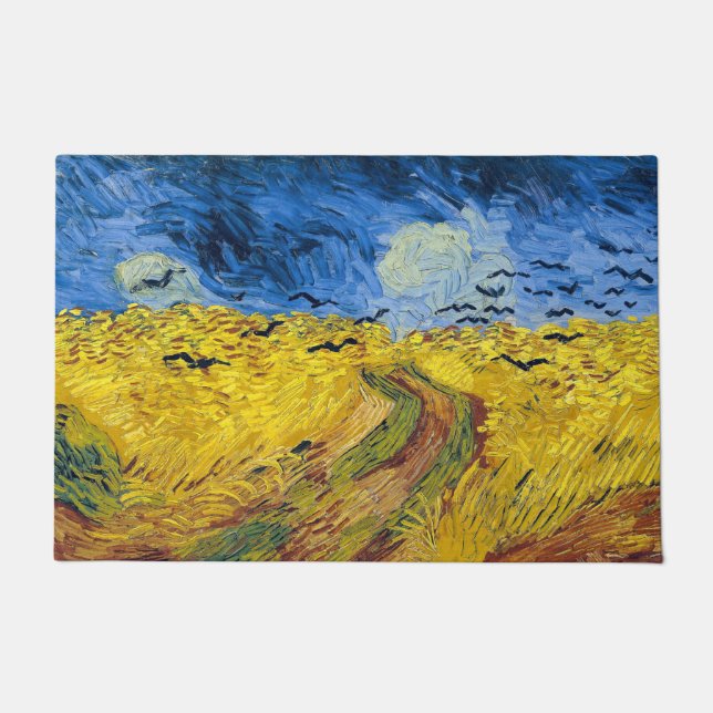 Tapete Vincent van Gogh - Wheatfield com Crows (Frente)