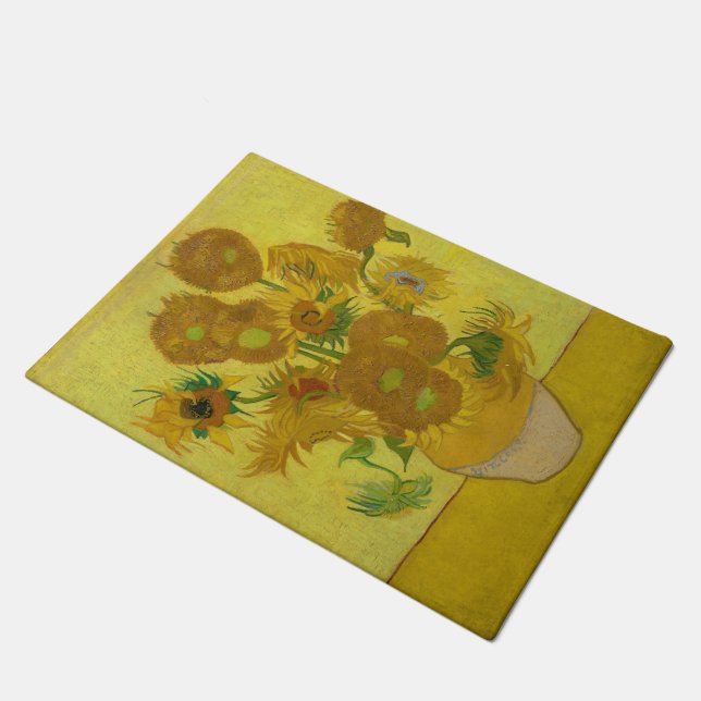 Tapete Vincent Van Gogh's Sunflower Door Mat (Inclinado)