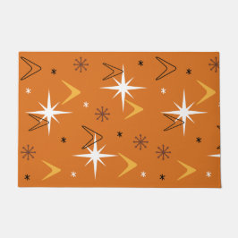 Tapete Vintage 1950s Boomerangs Stars Orange