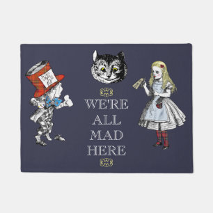 Tapete Vintage Alice na arte do país das maravilhas