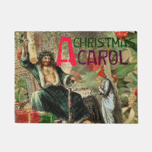 Tapete Vintage Art Impressão Graphic Scrooge de Natal
