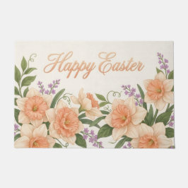 Tapete Vintage Botanical Apricot Tulip Easter Welcome Mat
