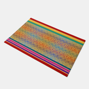 Tapete Vintage Damask & Stripes colorido II + suas ideias