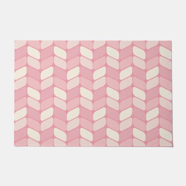 Tapete Vintage Diagonal Retângulo Rosa Vanilla (Frente)