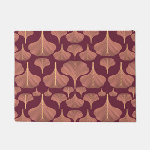 Tapete Vintage Gingko Fuchsia Floral Patterno Mat