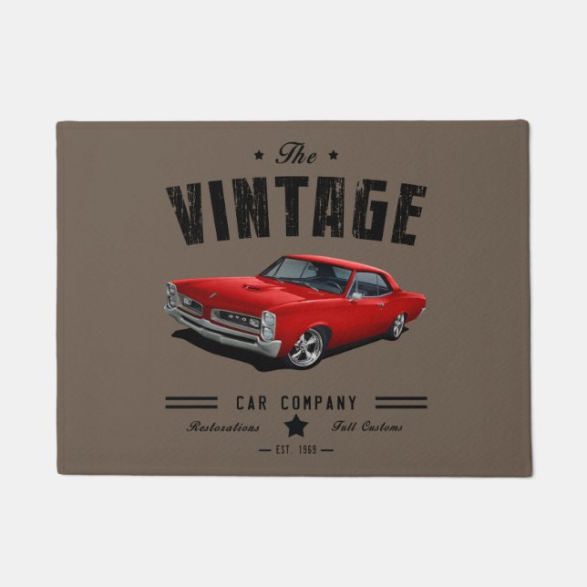 Tapete Vintage GTO em vermelho (Frente)