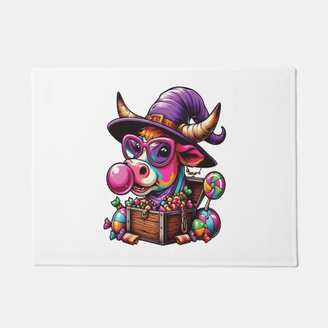 Tapete Vintage Halloween Fazenda Cow (Frente)