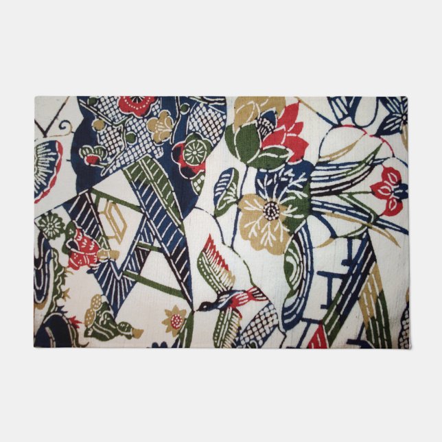 Tapete Vintage Japonês Kimono Têxtil (Bingata) (Frente)