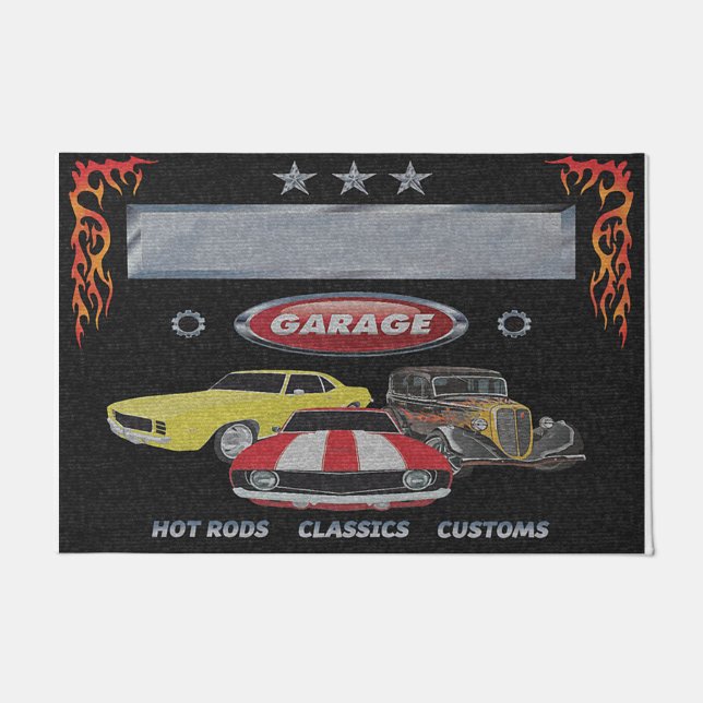 Tapete Vintage Old Car Mat, Garagem do Homem (Frente)