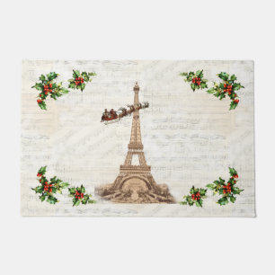 Tapete Vintage Papais noeis sobre a Porta de Natal de Par
