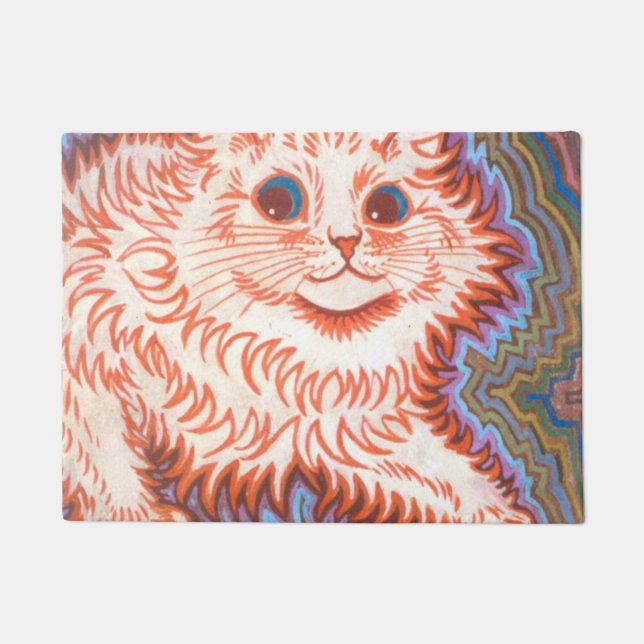 Tapete Vintage Psychedelic Cat Por Louis Wain (Frente)