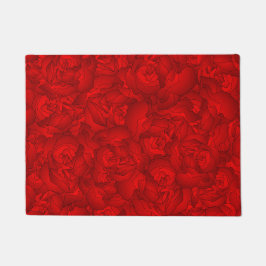 Tapete Vintage Red Floral Art