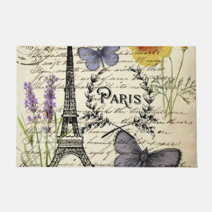 Tapete vintage rustic borterfly paris eiffel torre