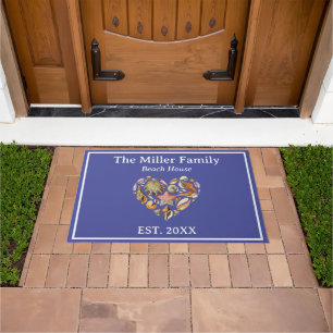 Tapete Vintage Seashell Family Beach House Doormat