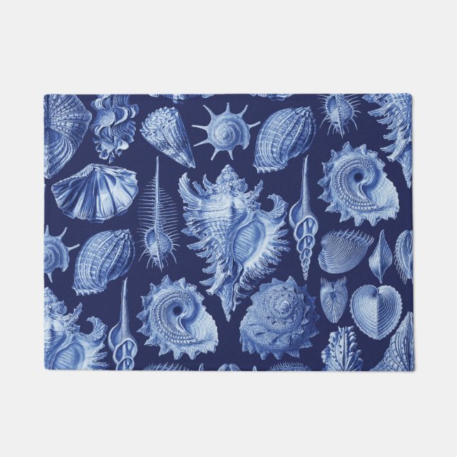 Tapete Vintage Seashells Blue (Frente)