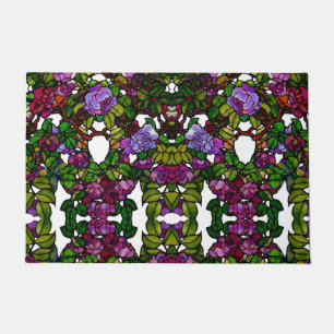 Tapete Vintage Tiffany Vidro Estido Rosas