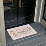 Tapete Vintage Type Holly Berry Christmas<br><div class="desc">Esta design de Natal festiva e chic mostra nossa folhagem de inverno desenhada pela mão original com um doce tipo desenhado à mão em cores vibrantes.</div>