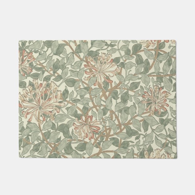 Tapete Vintage Verde Suave William Morris Honeysuckle (Frente)