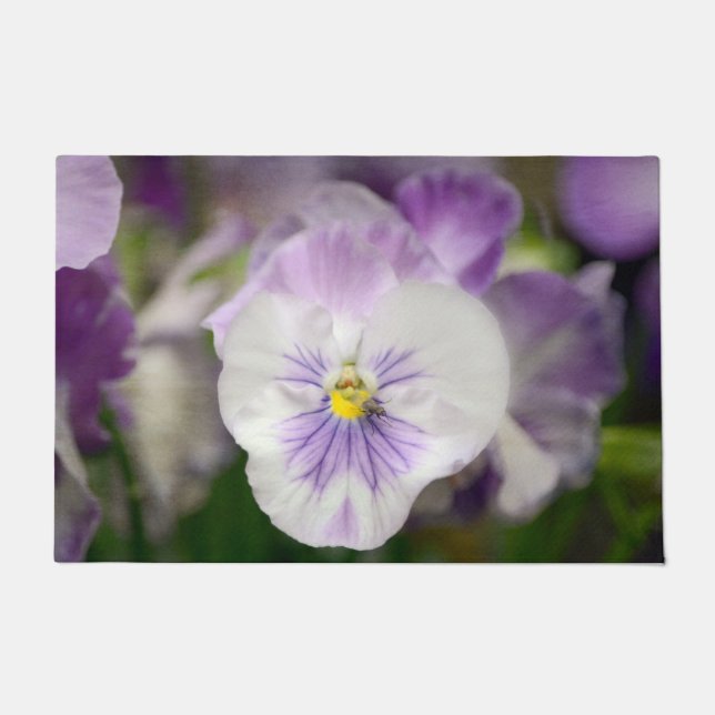 Tapete Violas roxas e brancas de Shirley Taylor (Frente)