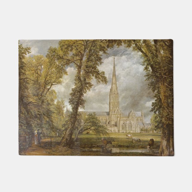 Tapete Vista da Catedral de Salisbury (Landmark Inglês) (Frente)