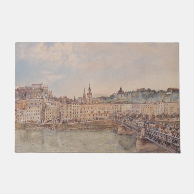 Tapete Vista de Salzburgo (por Rudolf von Alt) (Frente)