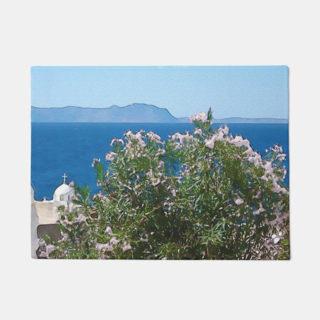 Tapete Vista do mar de aquarelas (Frente)