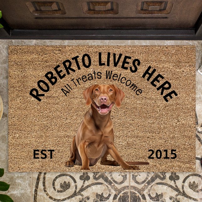 Tapete Vizsla Personalizated Dog Lover Doormat (Criador carregado)