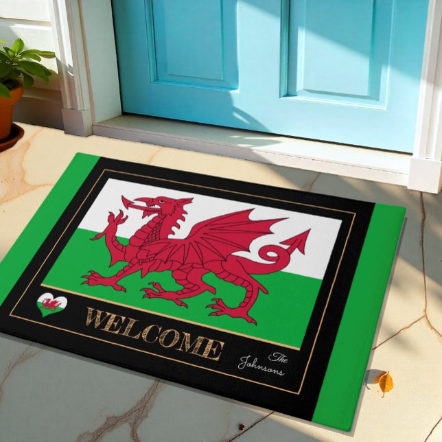 Tapete Wales Emblem, Welsh Flag mats Cymru /sport Welcome (Criador carregado)