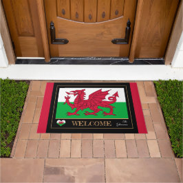 Tapete Wales Emblem, Welsh Flag mats Cymru /sport Welcome