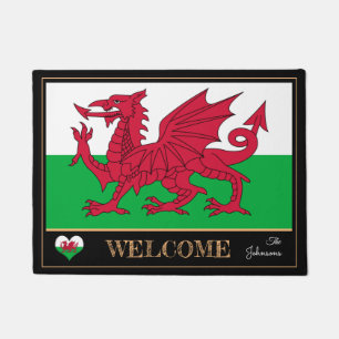 Tapete Wales Emblem, Welsh Flag mats Cymru /sport Welcome