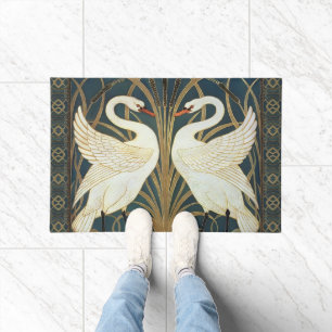 Tapete Walter Crane Swan, Rush E Iris Art Nouveau
