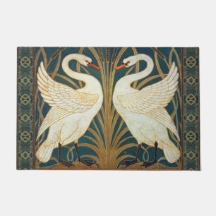 Tapete Walter Crane Swan, Rush E Iris Art Nouveau