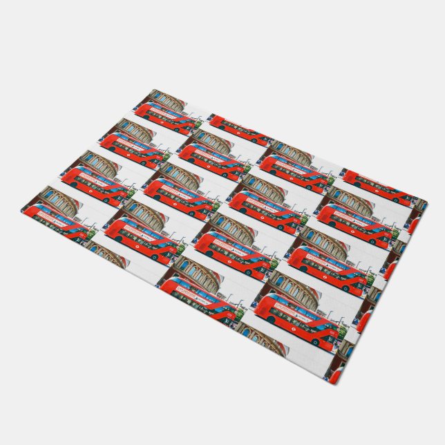 Tapete Wanderlust Red Bus Ride London Traveler Funky Dive (Inclinado)