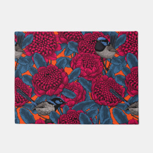 Tapete Waratah Vermelho e forras-de-fada
