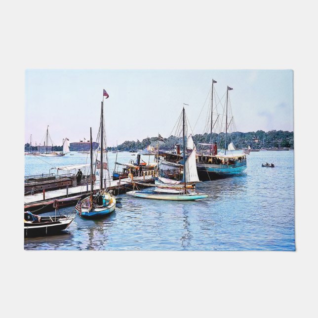 Tapete Water Front Put-In-Bay OH c1904 (Frente)