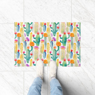 Tapete Watercolor Cactus Art Pattern Desert Colorful Dive