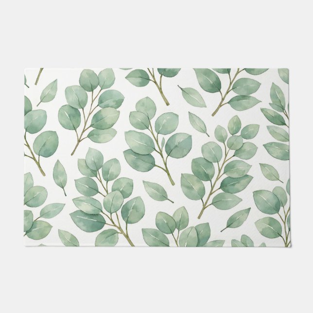 Tapete Watercolor Eucalyptus Greenery Pattern (Frente)