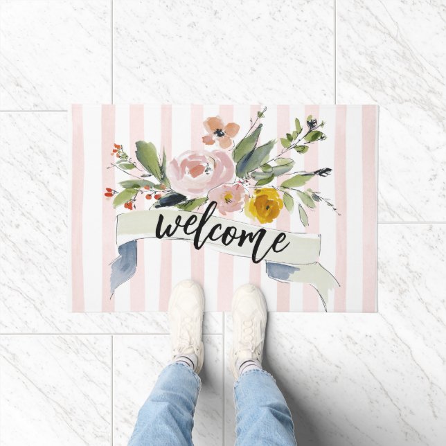 Tapete Watercolor Floral Welcome (Interior)