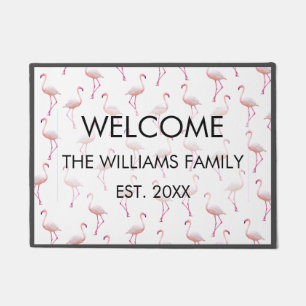 Tapete Watercolor Summer Flamingo Pattern