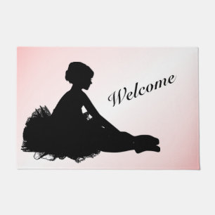 Tapete Weary Ballerina Personalizada com Nome Rosa