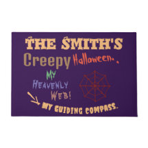 Web de aranha de Halloween roxa personalizada