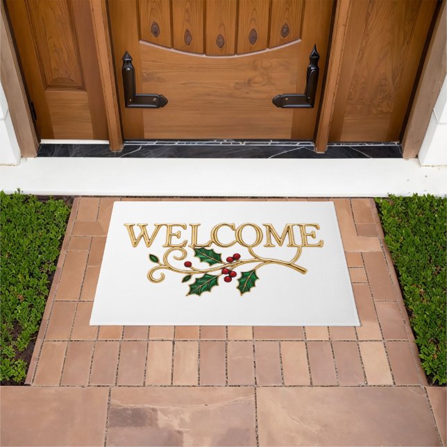 Tapete Welcome holly christmas guest  (Ar livre)