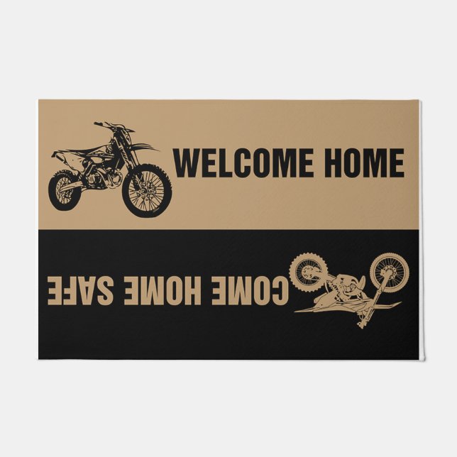 Tapete Welcome Home Mat, Biker's Gift, Biking Doormat (Frente)