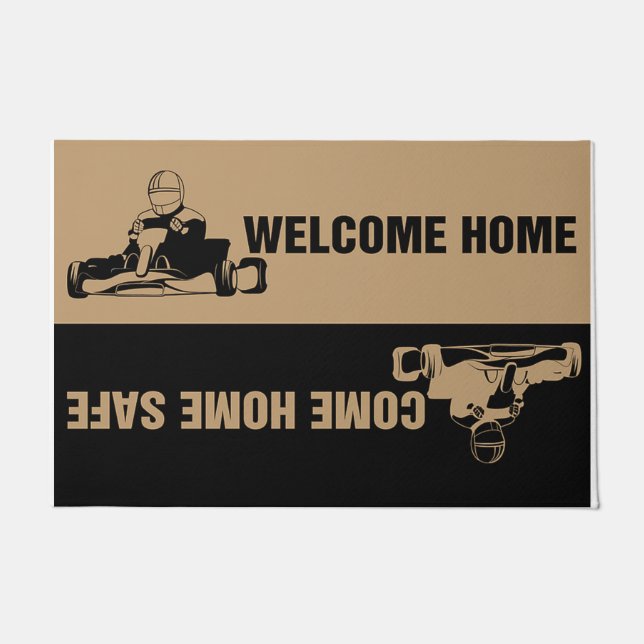 Tapete Welcome Race Mat, Custom Man doormat (Frente)