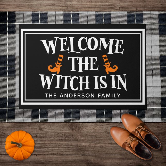 Tapete "Welcome, The Witch Is In" Funny Halloween (Criador carregado)
