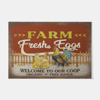 Tapete welcome To Our Coop Mat, Retro Farm