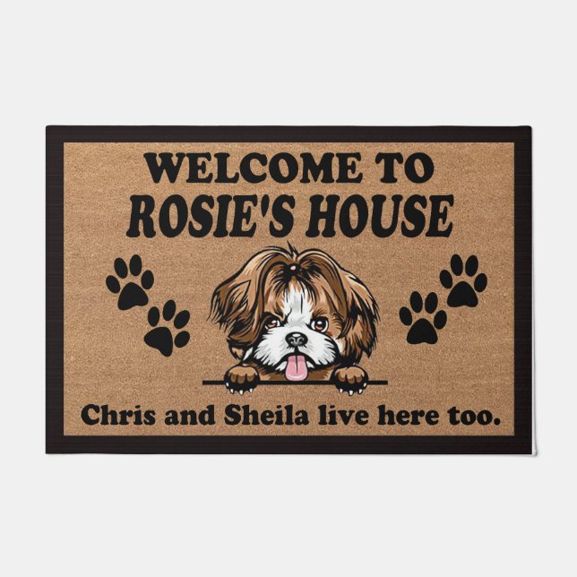 Tapete  Welcome To Our Home Custom Dog Name Doormat (Frente)