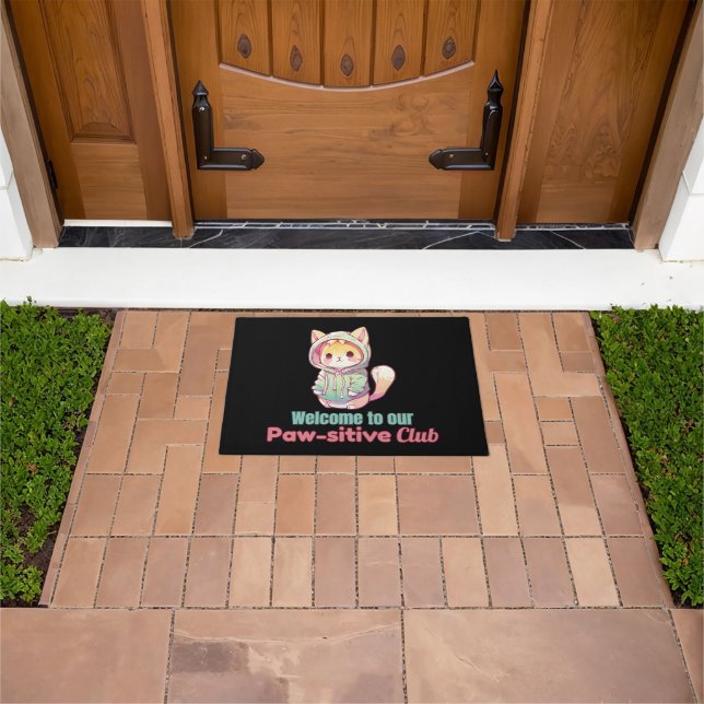 Tapete Welcome to our Paw‑sitive Club - cute cat lover (Ar livre)